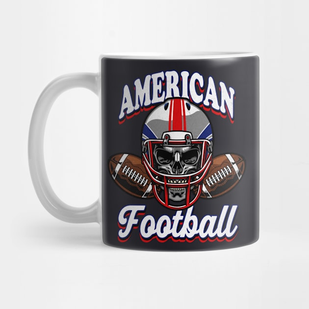 American Football Skull by Foxxy Merch